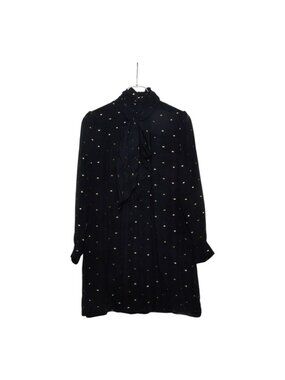 Celine Triomphe Babydoll Dress Black Silk Polyester